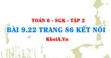 Bài 9.22 trang 86 Toán 6 Tập 2 Kết nối tri thức